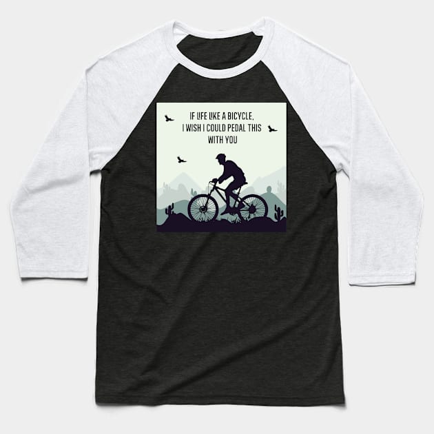 Mountain bike Baseball T-Shirt by FIFTY CLOTH